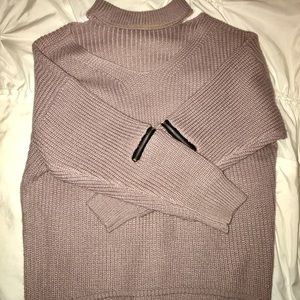 Lilac Purple Choker Sweater!